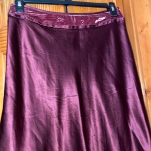 ECI New York & Company SILK Mauve Wine Colored Skirt